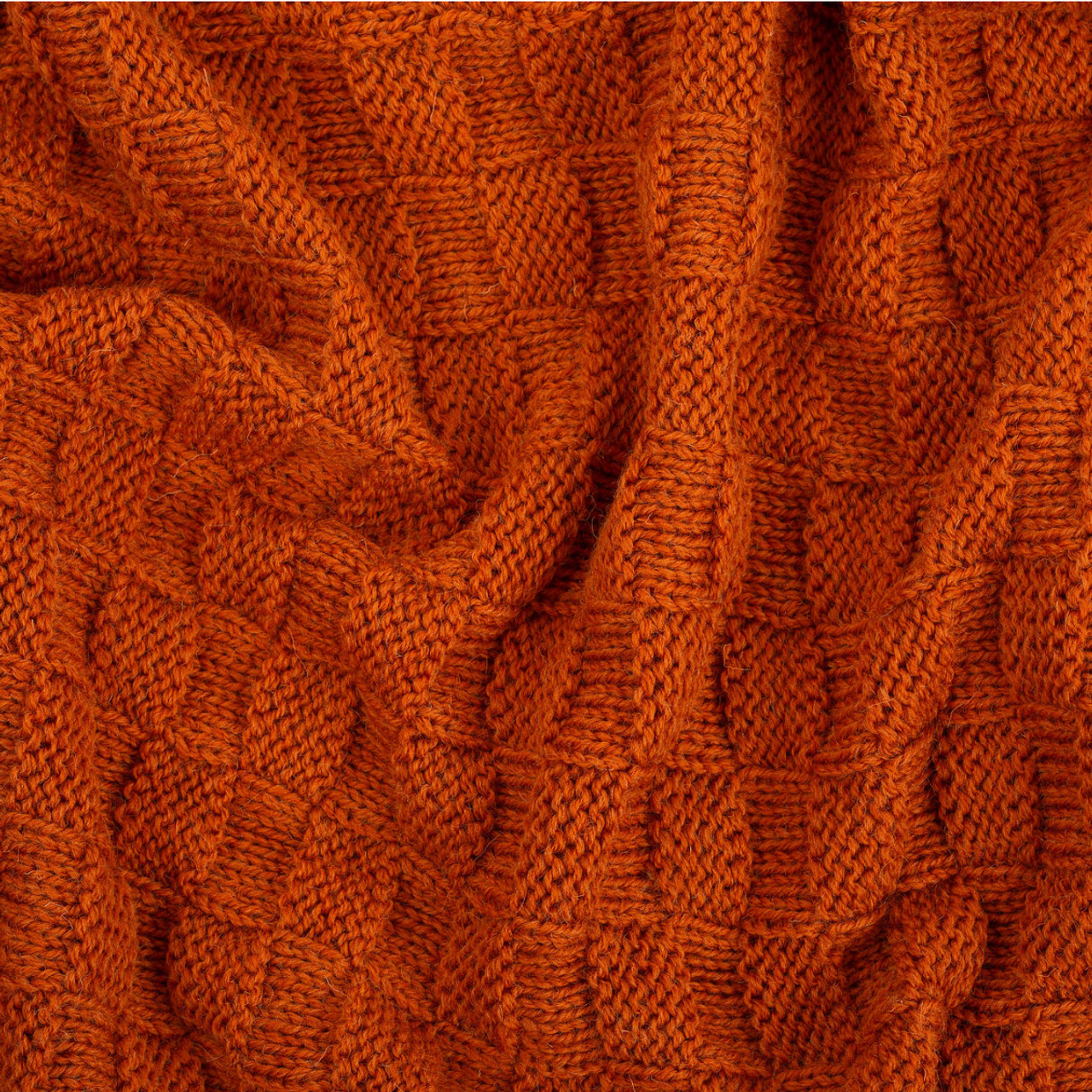 Irish Fisherman Aran Wool Throw Blanket – Basket Stitch Celtic Decor