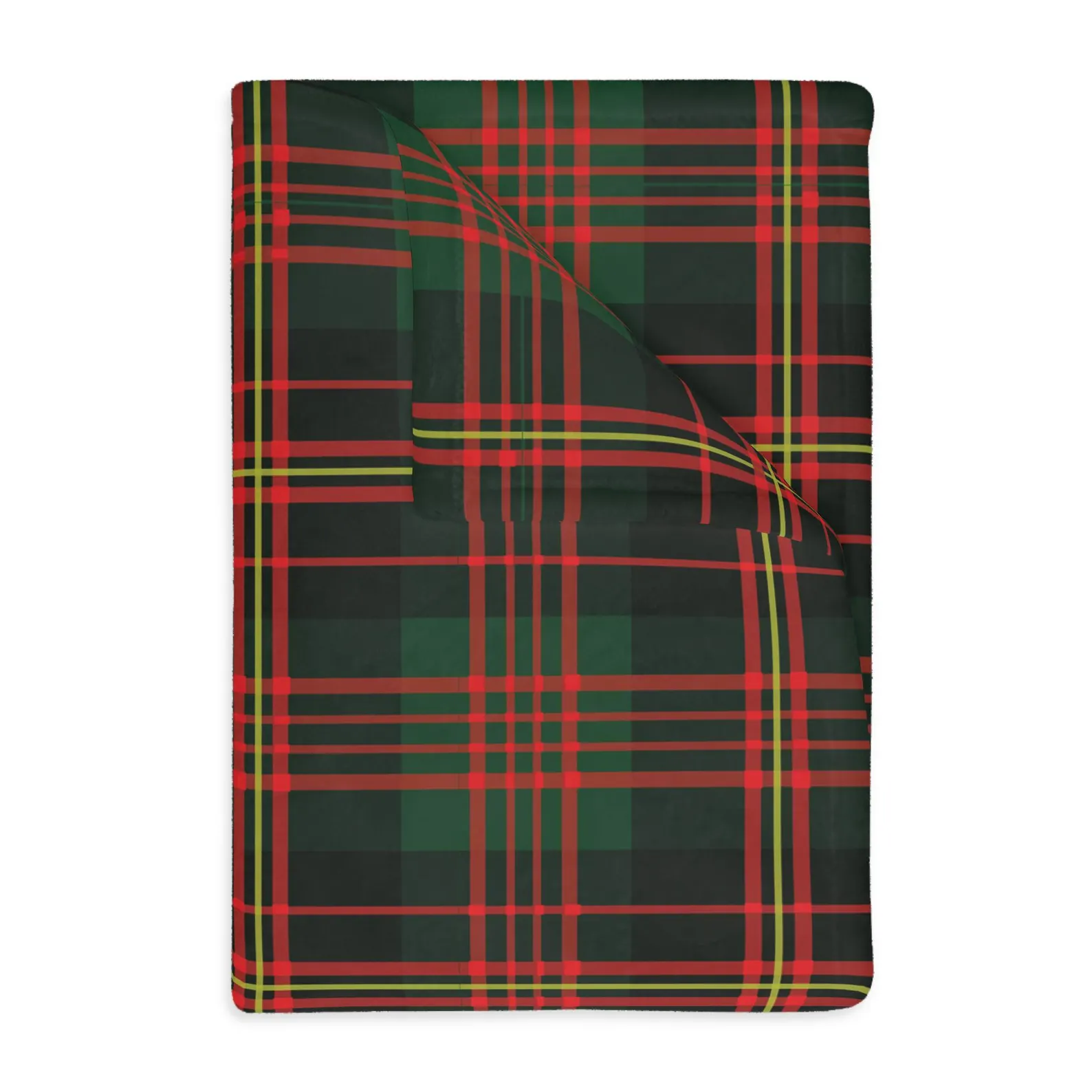 Scottish Clan Tartan Velveteen Throw Blanket – Soft Plaid Heritage Couch, Bed Blanket