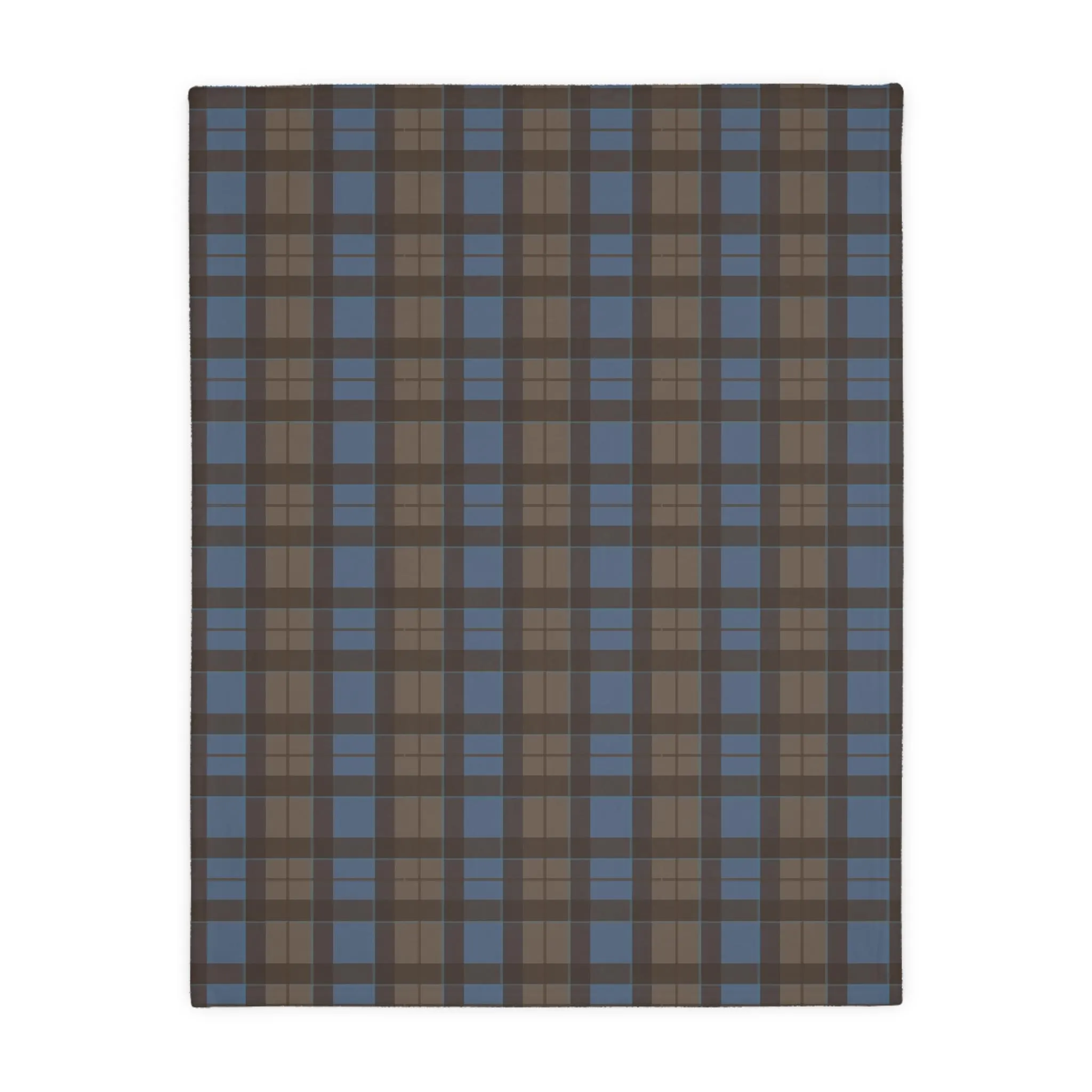 Scottish Clan Tartan Velveteen Throw Blanket – Soft Plaid Heritage Couch, Bed Blanket