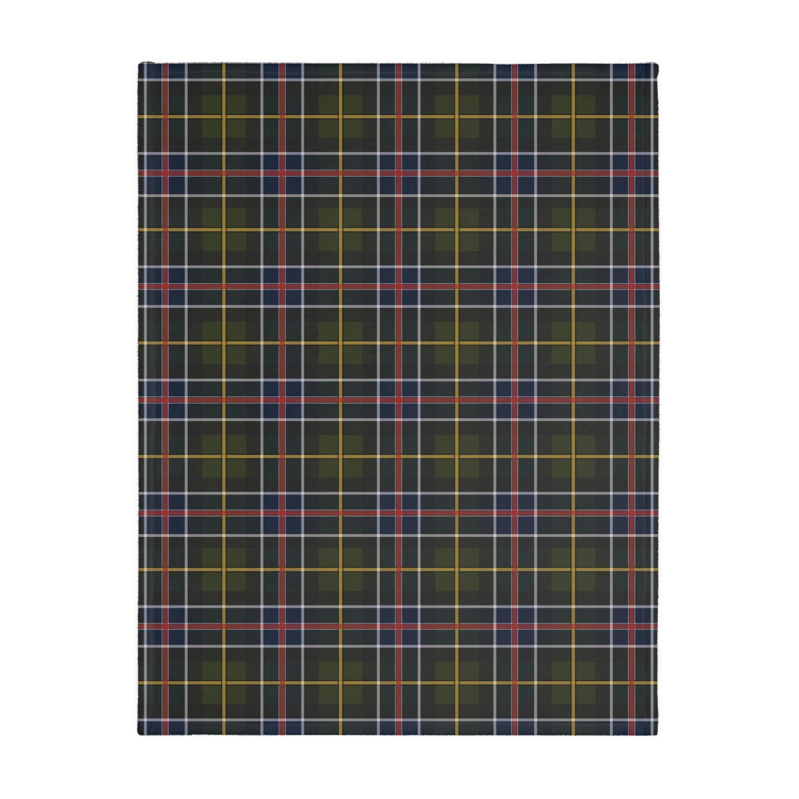 Scottish Clan Tartan Velveteen Throw Blanket – Soft Plaid Heritage Couch, Bed Blanket