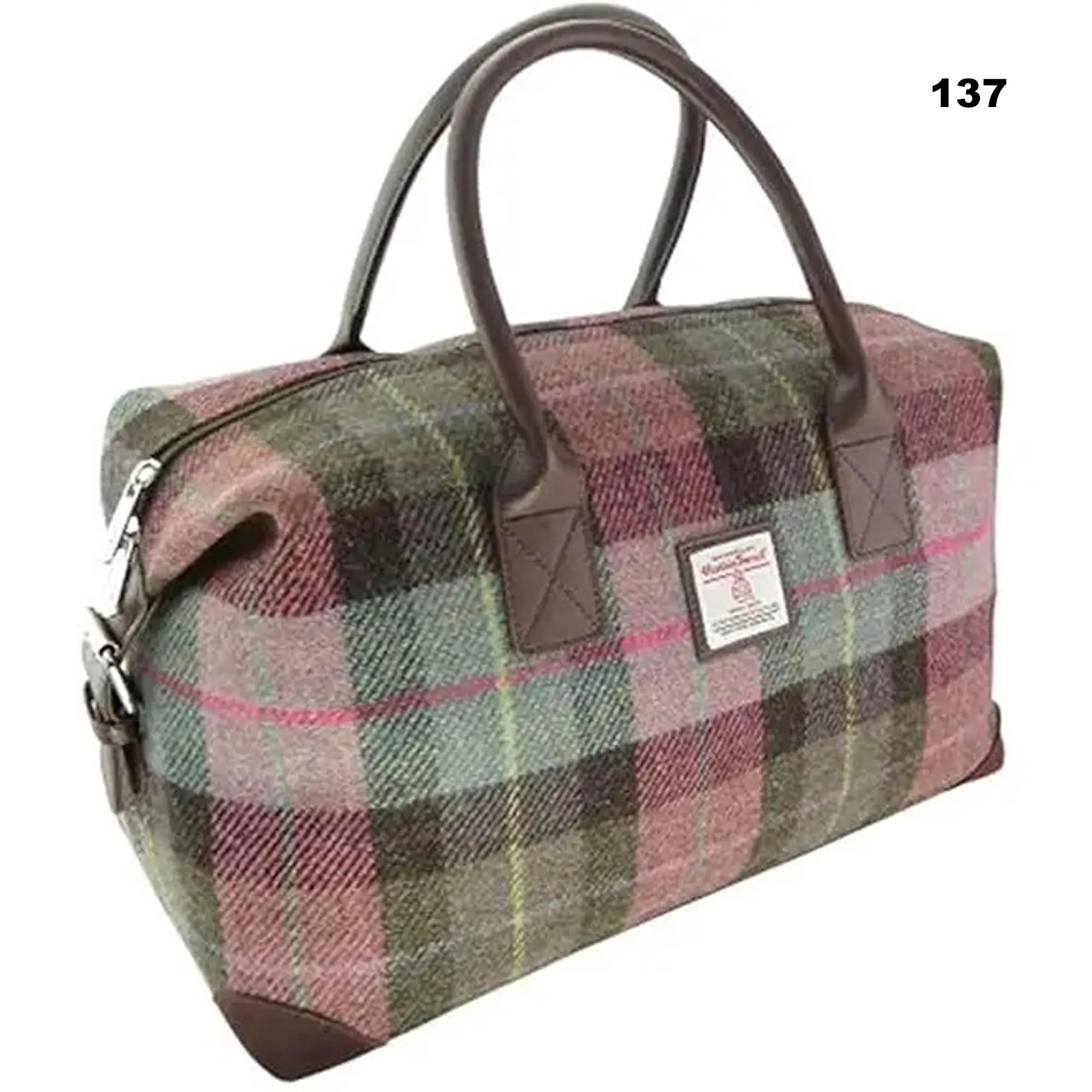 Scottish Harris Tweed Tartan Overnight Bag
